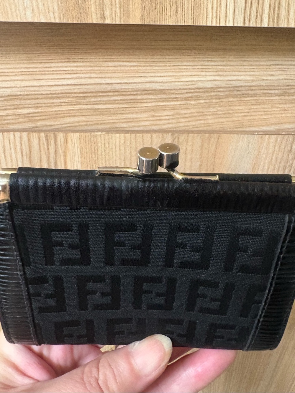 Authentic FENDI Coin Purse Coin Wallet Purse Zucca Pattern Made in Italy